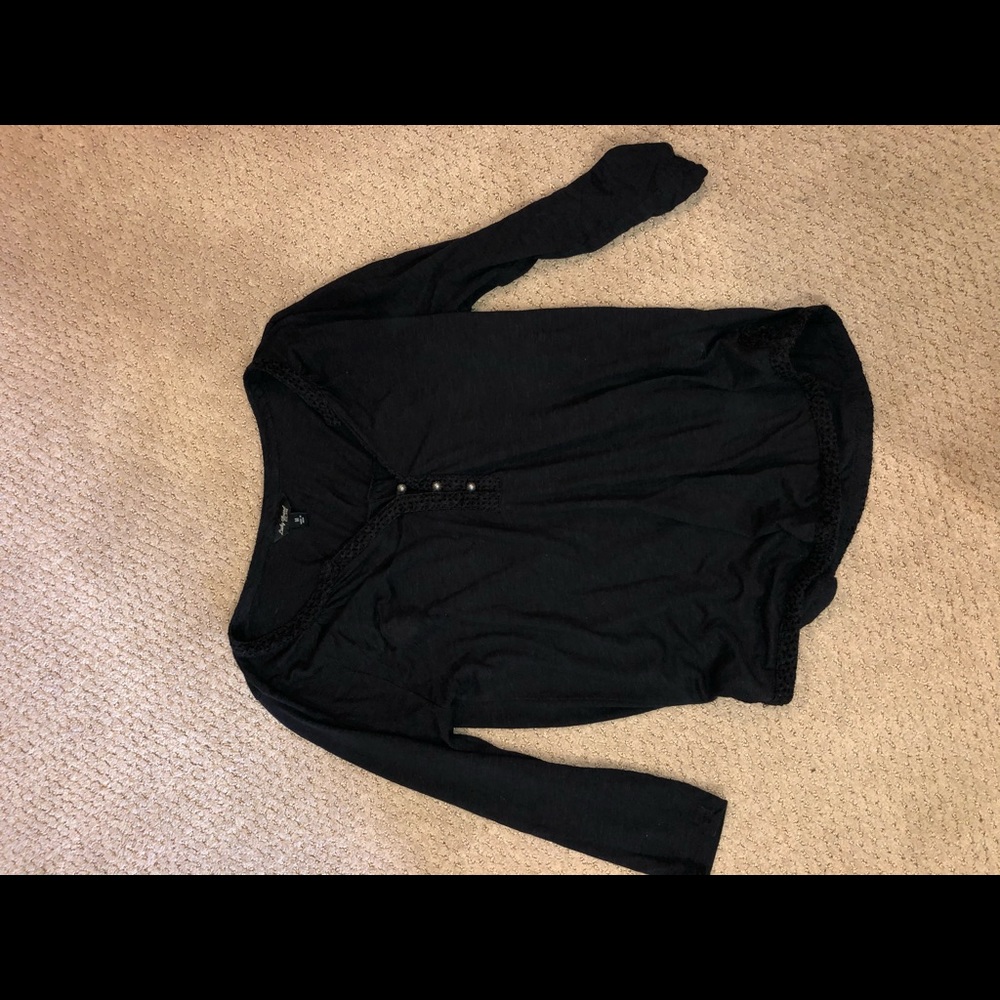 black blouse with button details